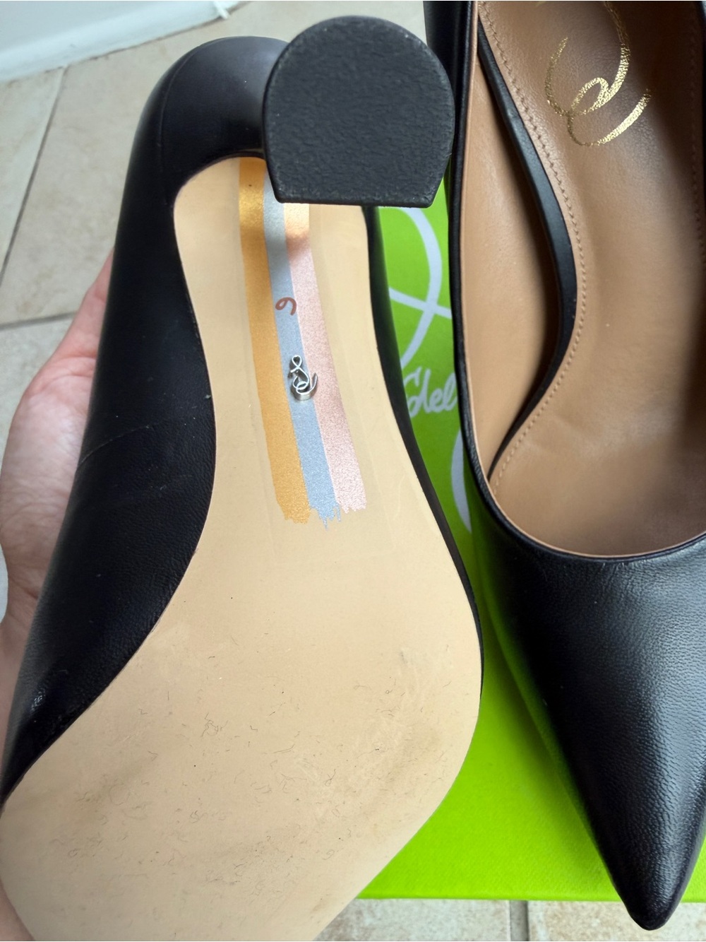 Sam Edelman Black Leather Pumps - Picture 7 of 8